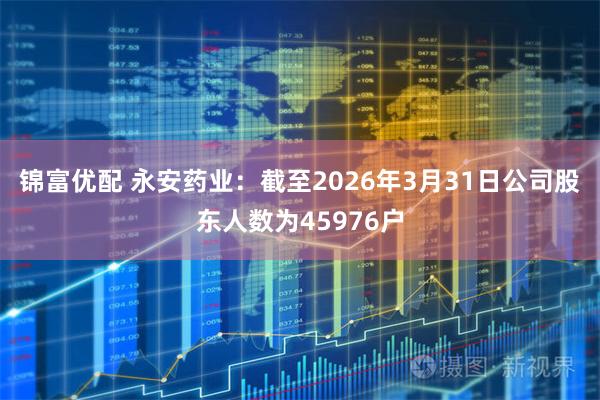 锦富优配 永安药业：截至2026年3月31日公司股东人数为45976户
