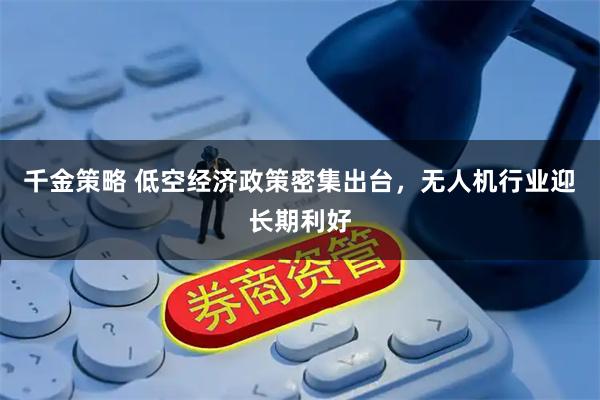 千金策略 低空经济政策密集出台，无人机行业迎长期利好