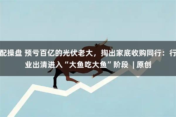 配操盘 预亏百亿的光伏老大，掏出家底收购同行：行业出清进入“大鱼吃大鱼”阶段  | 原创