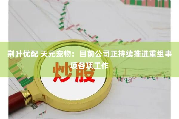 荆叶优配 天元宠物：目前公司正持续推进重组事项各项工作